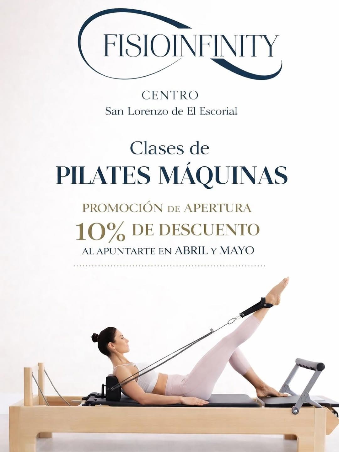 Descubre el Pilates con máquinas en Fisio Infinity San Lorenzo de El Escorial. Fuerza, postura y flexibilidad.